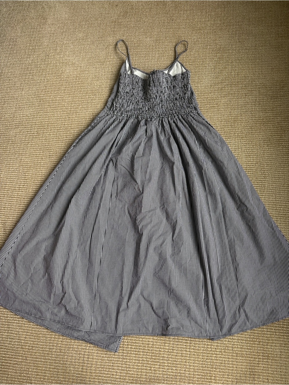Anthropologie Medium Spaghetti Midi Dress in black & white gingham - Picture 4 of 5